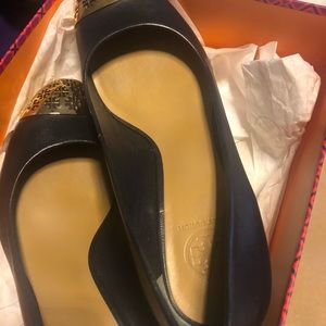 Tory Burch cap toe wedge